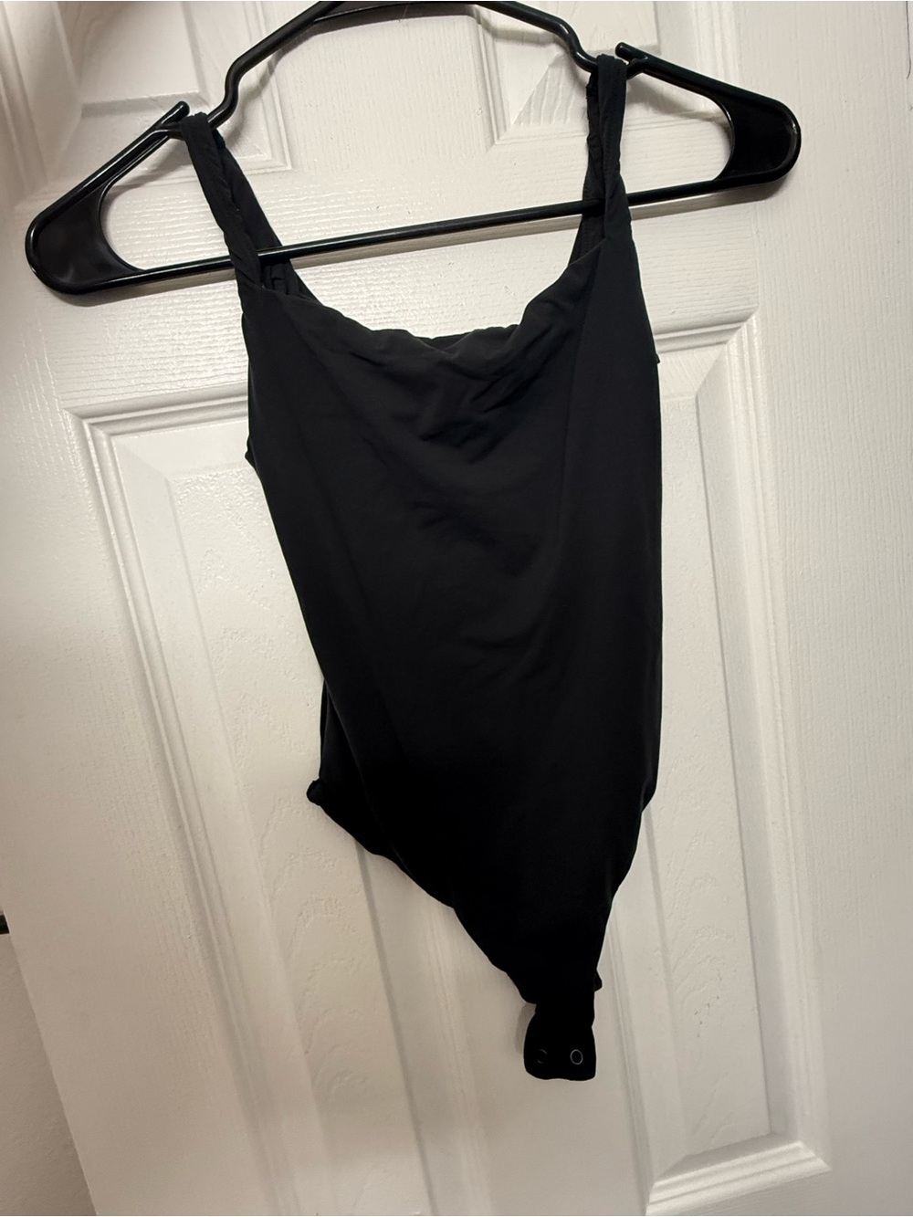 SKIMS Black Scoop-Neck Bodysuit